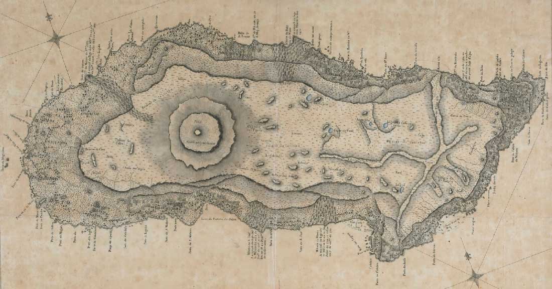 Carta topográfica da Ilha do Pico de 1810